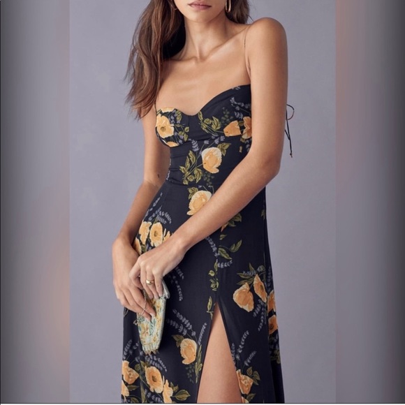 Reformation Juliette Midi Dress in Petit Jardin (Perfect Condition with … - Picture 3 of 8